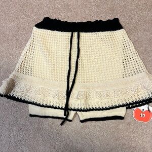 CIDER knit beige mini skort